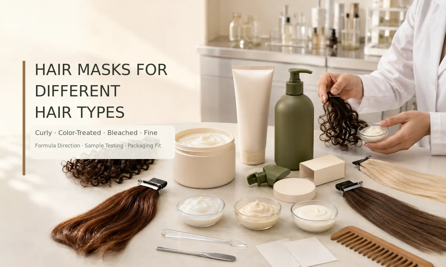 Hair mask formula development for curly color-treated bleached and fine hair Hair mask formula development for curly color-treated bleached and fine hair